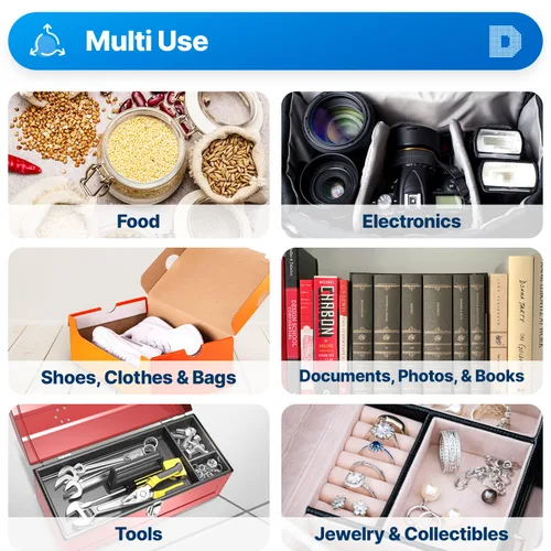 Vista 5 de Dry&Dry, 10 paquetes de 20 gramos de gel de sílice desecante puro prémium, deshumidificadores, tela recargable