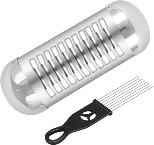 Vista 12 de EastRock Güiro Shaker de Acero Inoxidable de 8" x 3" Instrumentos Musicales de Percusión con Rascador