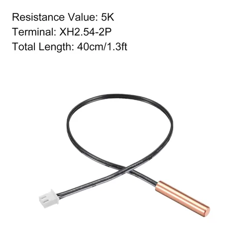 Vista 2 de Sonda de termistor NTC 5K 1.3ft Sonda de sensor de temperatura de cobre impermeable, [para transmisor digital de temperatura] - 5 piezas