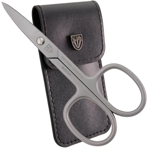 Vista 8 de 3 Swords Germany - Tijeras de acero inoxidable curvas combinadas para cutículas y uñas de calidad de marca (1 pieza) con estuche para manicura