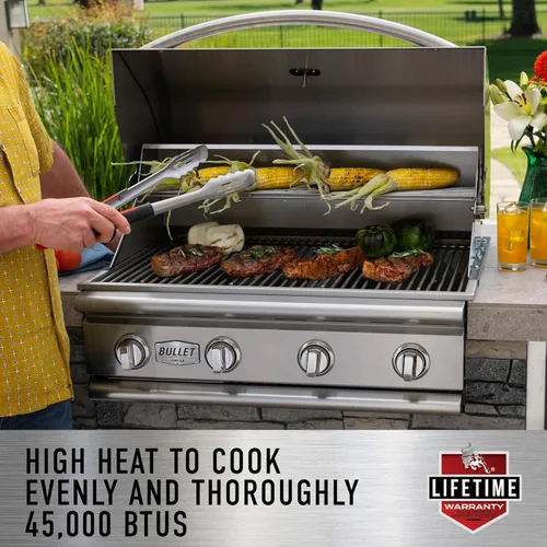 Vista 9 de Bull Steer Premium - Parrilla en carrito de 24 pulgadas (BG-69101), propano