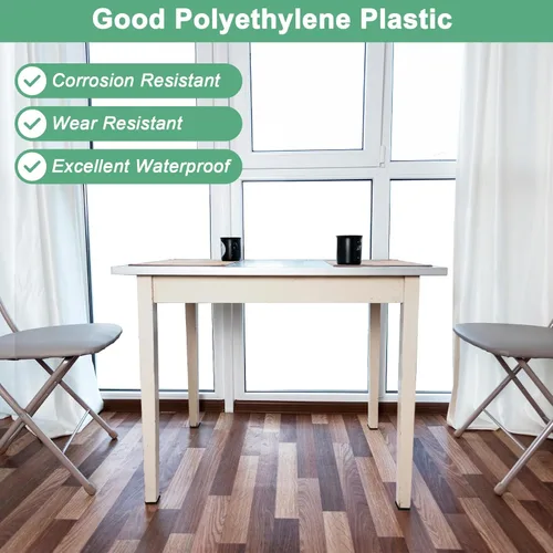 Vista 5 de M METERXITY Paquete de 20 tapas de extremo de tubo, tapones rectangulares de plástico de 1 x 1/2 pulgadas para patas de silla, taburete