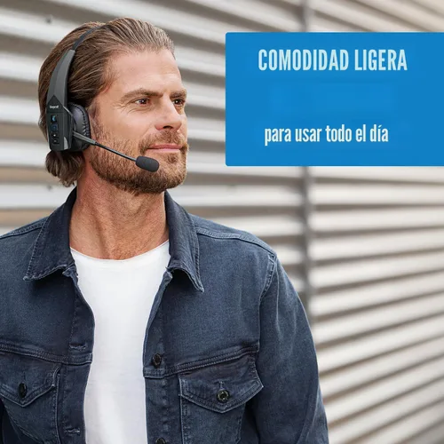 Vista 5 de BlueParrott B350-XT – Auriculares Bluetooth con cancelación de ruido, diseño actualizado con sonido líder en la industria y comodidad mejorada