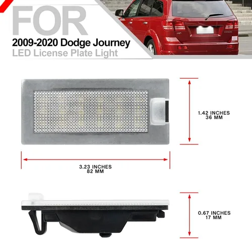 Vista 8 de nsautolighting Journey Luz LED para Matrícula para Dodge Journey 2009-2020 Súper Brillante 6000K Blanco Xenón Libre de Errores Luz Trasera