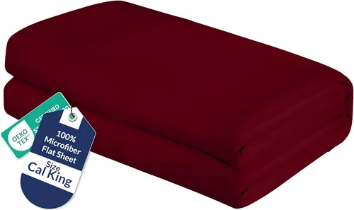 Vista 16 de Royale Linens Sábana Plana Individual – Sábanas Planas de Microfibra Cepillada Ultra Suave 1800 Solamente – Sin Arrugas y Resistentes a las Manchas