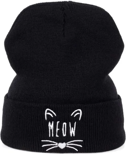 Gorra de algodón bordado Skullies, sombrero de hip hop para niña, sombrero cálido de invierno