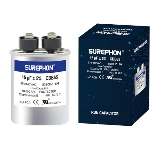 Vista 27 de 40+5 uF 40/5 MFD ±5% 370V/440VAC Condensador de Arranque y Funcionamiento Dual CBB65B Funciona para Motor de Ventilador de Unidad de Aire