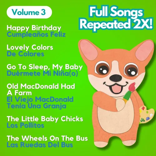 Vista 4 de Coco Learns Spanish Vol. 3 - Libro interactivo de tablero de sonido para niños pequeños de 1 a 3 años, canciones y música bilingües en inglés
