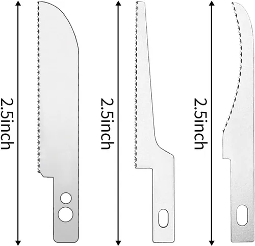 Vista 3 de Mini sierra de mano modelo de herramientas de manualidades con 12 cuchillas de modelado, cuchillo de modelado, kit de herramientas de sierra