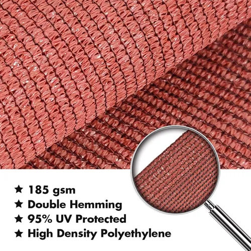 Vista 5 de KANAGAWA Parasol marrón de 4 x 4 x 4 pies, bloqueo UV, 6.35 oz/m², KWT21, rectangular, comercial, cubierta al aire libre para patio trasero
