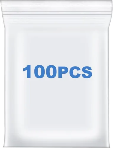 Vista 10 de 200 bolsas de 1 x 1 pulgada, gruesas, de 2,4 mil, pequeñas, transparentes, con cierre de cremallera, bolsas de polietileno, bolsas de plástico