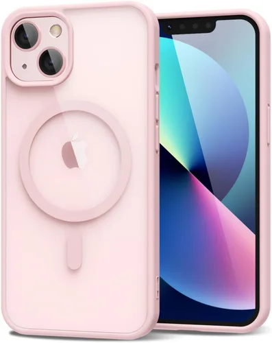 Vista 86 de oakxco Funda magnética transparente compatible con Magsafe, delgada, transparente, no amarillea, híbrida de silicona suave y cubierta protectora