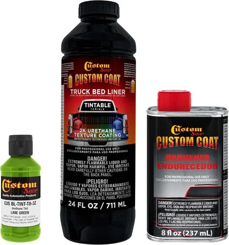 Vista 67 de Custom - Kit de revestimiento de uretano negro de 0.875 galones con pistola de aerosol con regulador