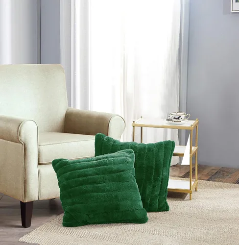 Vista 90 de Home Soft Things Serenta Super Mink - Funda de almohada de color sólido con respaldo de sherpa, juego de 2 piezas, 14 x 26 pulgadas, blanco antiguo