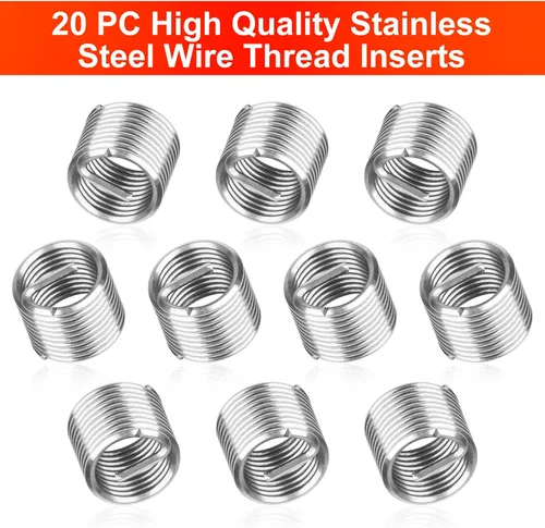 Vista 6 de Kit de reparación de roscas M5 X 0.8mm, kit de inserción de reparación de rosca métrica compatible con juego de herramientas manuales para roscas