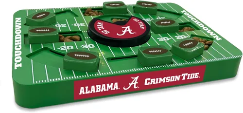 Vista 2 de Pets First NCAA Alabama Juguete de Rompecabezas Grande, Juguete de Tratamiento de Rompecabezas para Perros, Nuevo Tamaño Grande, Juguete Interactivo