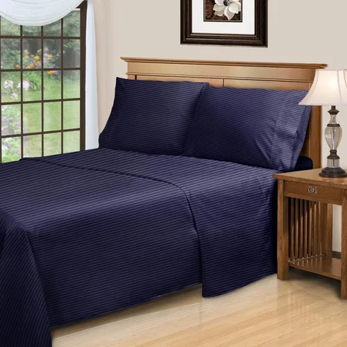 Vista 11 de Superior Juego de sábanas de algodón egipcio de 400 hilos, 1 sábana bajera elástica con bolsillo profundo, 1 sábana encimera, 1 funda de almohada