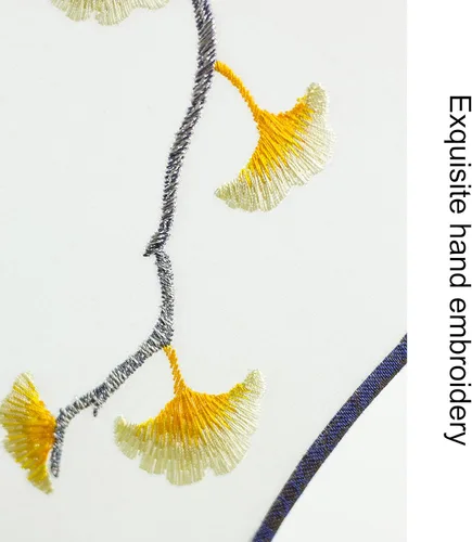 Vista 3 de Ventilador de mano bordado de seda translúcida, ventilador redondo chino, ventilador de mano antiguo, ventilador de baile tradicional de palacio