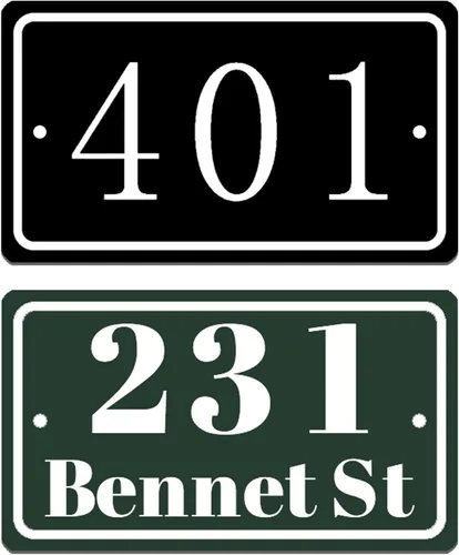 Vista 16 de Letrero de dirección personalizado para casa, placa acrílica de número de casa, letrero de dirección horizontal, números de casa reflectantes