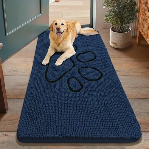 Vista 71 de Smiry Tapete para puerta de perro para patas fangosas, absorbente que atrapa la suciedad, antideslizante, de secado rápido, lavable, tapete