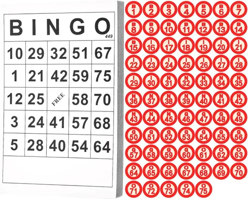 Lewtemi Vintage Wooden Bingo Board Game Set Includes Classic 40 Bingo Number Cards and 75 Chess for Family Large Parties Adults Holiday Activities