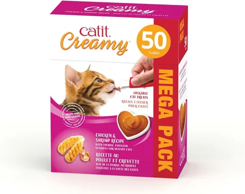 Vista 6 de Catit Creamy - Paquetes personalizados de golosinas para gato que puede lamer