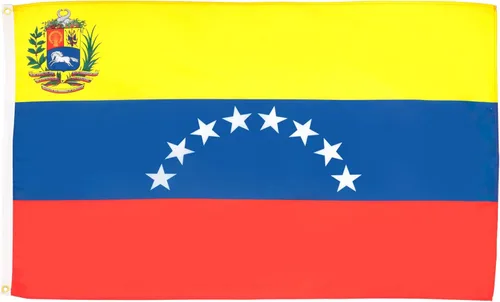 Vista 22 de AZ FLAG Set of 5 Venezuela Flag with Patch – 90 x 60 cm – Venezuelan Flag 7 Stars 100% Polyester with Integrated Metal Eyelets