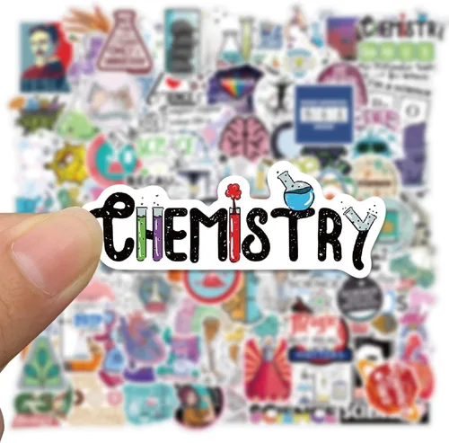 Vista 5 de 100 calcomanías de ciencia de laboratorio, divertidas calcomanías de experimentos científicos para niños, adolescentes, estudiantes, profesores