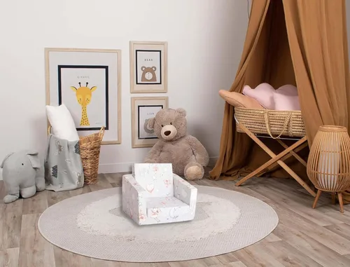 Vista 15 de Delsit Sofá infantil para niños pequeños – Sillón convertible de espuma 2 en 1 a tumbona, cómodo sillón abatible, sofá para niños, fabricado