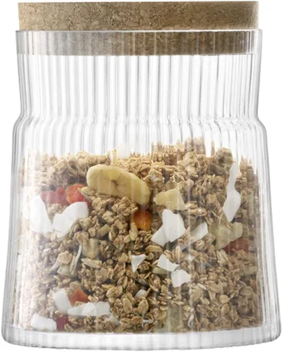 Vista 2 de LSA Gio Line Contenedor y tapón de corcho H12.2.0 in transparente 1 unidad Vidrio soplado y hecho a mano GI28