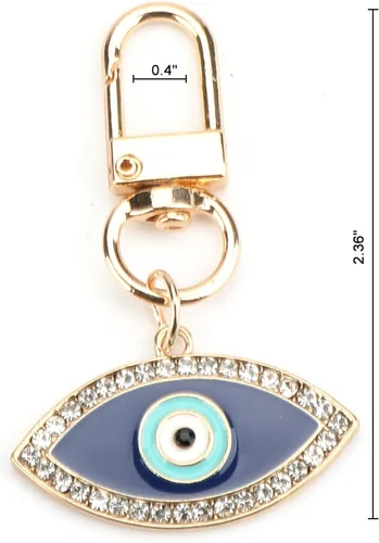 Vista 4 de Evil Eye Keychain,Evil Eye Bag Charm for Protection & Good Luck,Christmas Halloween Birthday Gift for Women Men