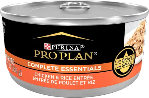 Vista 10 de Purina Pro Plan Alimento para Gatos Alto en Proteínas Complete Essentials Salsa Húmeda, Entrée de Pollo y Arroz - (Paquete de 24) Latas de 3 oz