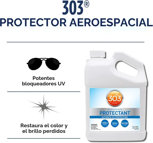 Vista 2 de Protector de vinilo 303 (30302) Protector UV en aerosol para vinilo, plástico, caucho, fibra de vidrio, y más