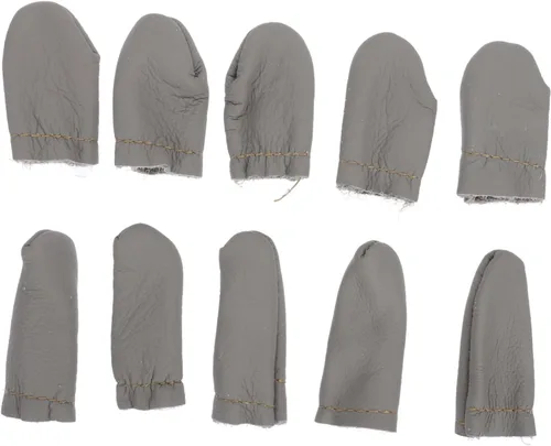 ULDIGI Dedal versátil para coser a mano, 10 unidades, dedal de cuero para coser a mano, herramientas de tejer, color aleatorio