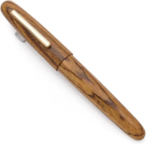 Vista 13 de JINHAO 9056 - Pluma estilográfica de madera natural hecha a mano (madera de ébano, punta mediana de 0.028 in)