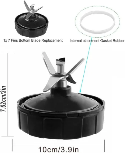 Vista 2 de 7 aletas Ninja Bullet Blade Ninja Piezas de repuesto, Ninja Blender Parts para Ninja Blender Auto iQ BL2012 BL480-30 BL490-30 BL642W CT640 NN100