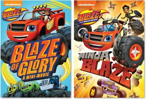 Blaze and the Monster Machines Nick Jr. 2-Movie DVD Collection Blaze of Glory A Mini-Movie Ninja Blaze Nickelodeon 2-Pack