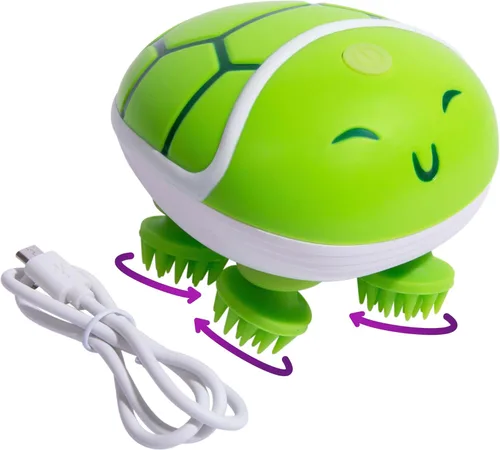 Vista 2 de WHAT DO YOU MEME Paws & Relax el adorable masajeador de mascotas en forma de tortuga, para perros y gatos