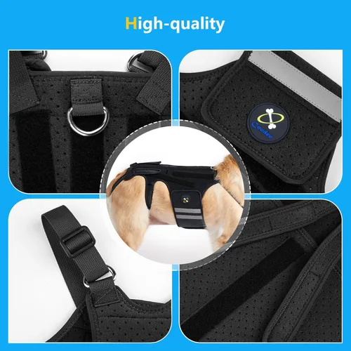 Vista 9 de Coodeo Soporte de espalda para perros para artritis, soporte de espalda para mascotas para IVDD, protector de espalda ayuda a aliviar el dolor