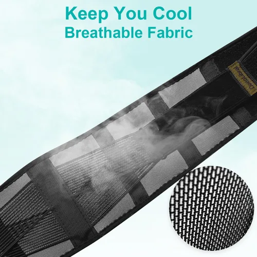 Vista 2 de Cinturón de apoyo lumbar ultradelgado y ligero para dolor de espalda baja, ciática, escoliosis, hernia de disco - Cinturón de apoyo para la espalda