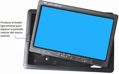 Vista 3 de B-Qtech 7 pulgadas HD color TFT LCD vehículo cámara de respaldo monitor solamente