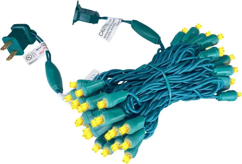 Vista 13 de Luces de Navidad LED, juego de luces LED comerciales en miniatura, 120V UL, luces navideñas con cable verde