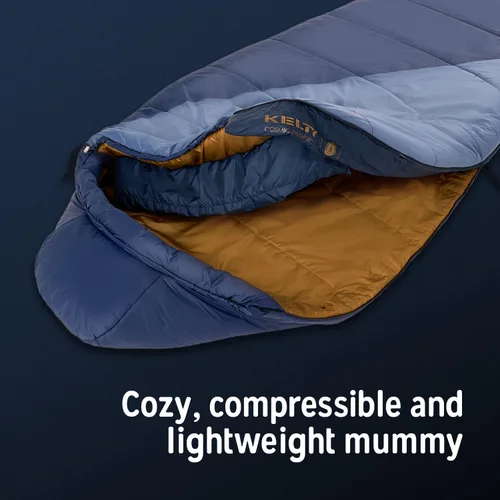 Vista 10 de Kelty Cosmic Relleno Sintético 20 Grados - Saco de Dormir para Mochileros – Correas de Compresión, Bolsa de Almacenamiento Incluida
