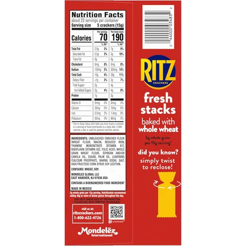 Vista 3 de Crackers Ritz Fresh Stacks sabor panceta, 11.5 onzas