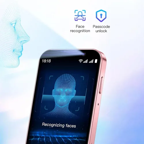 Vista 5 de Mini teléfono A15, mini teléfono inteligente desbloqueado con pantalla táctil HD de 3.0 pulgadas, pequeño teléfono celular Android, 2GB+16GB+tarjeta