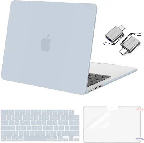 Vista 29 de Mosiso Funda para MacBook Air de 13 y 13.6 pulgadas, 2024, 2023 y 2022, M3 A3113, M2 A2681, Touch ID, carcasa rígida, cubierta de teclado, protector