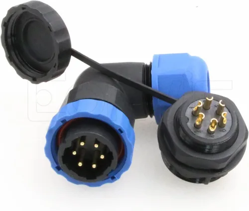 Vista 10 de Eonvic SD20 2 Pin Aviación Conector Ángulo Recto 25A 380V Automotriz Plástico IP68 Enchufe Impermeable Enchufe Macho Hembra Eléctrico Montaje