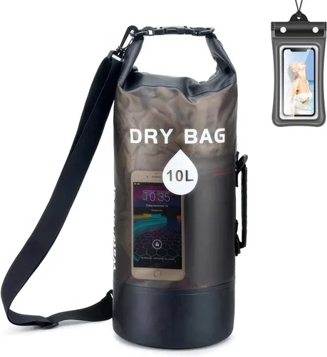 Vista 11 de Waterproof Dry Bag Backpack for Kayaking & Paddle Boarding - Lightweight Roll Top Dry Storage with Phone Case for Swimming, Boating, Beach, Camping