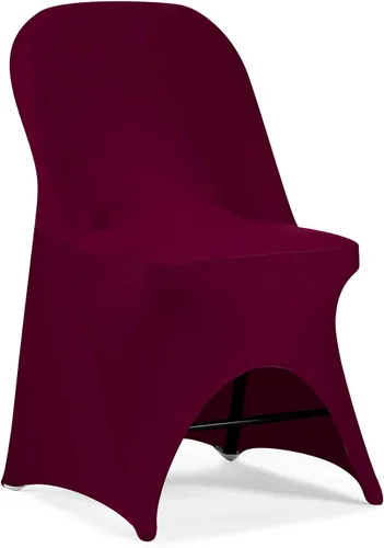 Vista 15 de Funda de silla Peomeise plegable, de elastano elástico para bodas, fiestas, banquetes, eventos