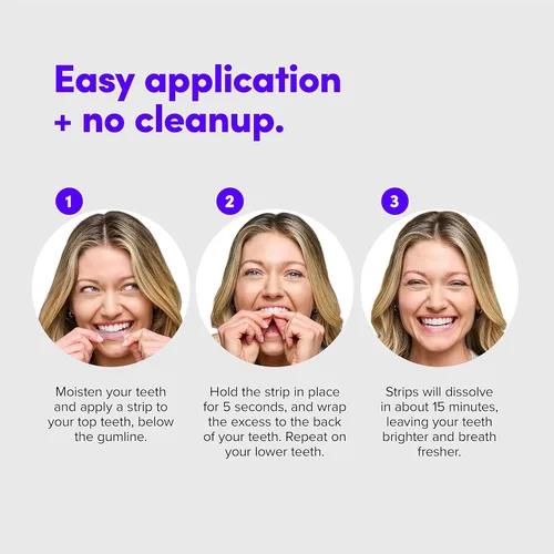 Vista 7 de SmileDirectClub Tiras blanqueadoras de dientes de disolución rápida, 18 unidades, resultados 2 veces más blancos, 2 veces más rápido, peróxido